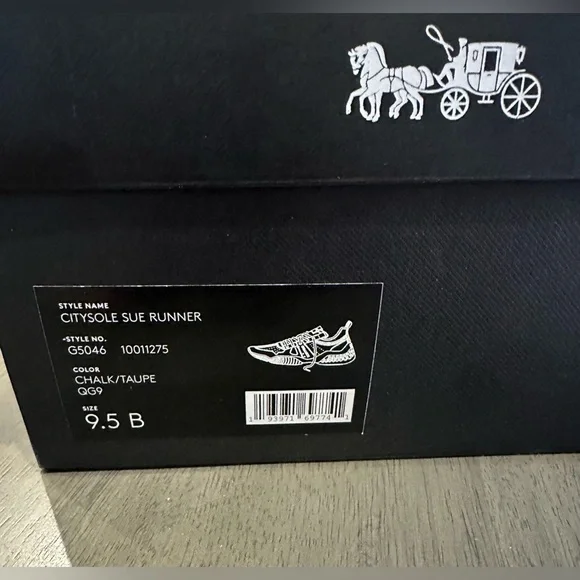 COACH Citysole Sue Runner Sneakers in Color Chalk/Taupe Size 9.5 B - Picture 12 of 12